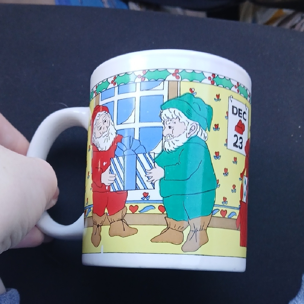 Festive Santa and Elf Mug